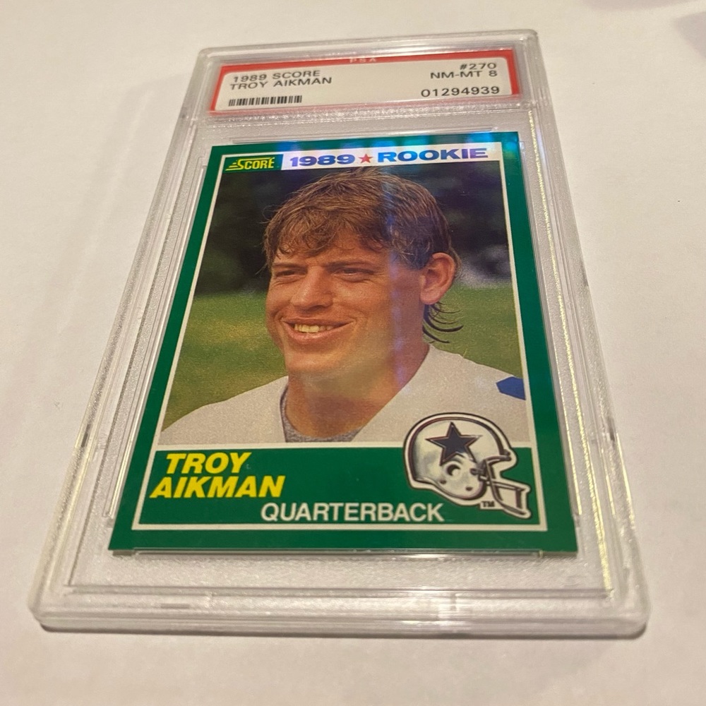 Troy Aikman Rookie Graded 1989 Score Football Card